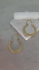 Small Gold Brass Hoops: Detailed Boho Chic Earrings