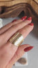 Brass hammered statement ring / Adjustable gold ring / Minimalist jewelry