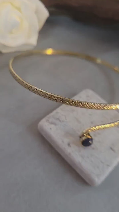 Brass arm cuff / Adjustable upper arm bracelet/ Gift idea