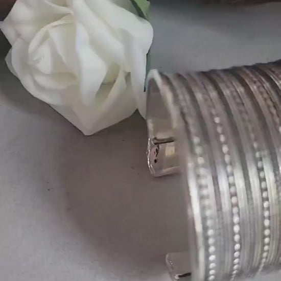 Silver detailed cuff bracelet / Cuff / Bohemian  / Boho / Statement / Unique / Tribal