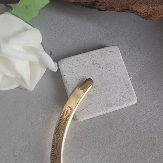 Brass choker necklace: Statement jewelry/ Gift for her