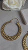 Large brass detailed hoop earrings / Lightweight earrings /