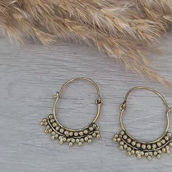 Golden bali hoops / Dainty hoops / Cute gift / Brass hoops / Ethnic / Festival / Wedding / Pretty