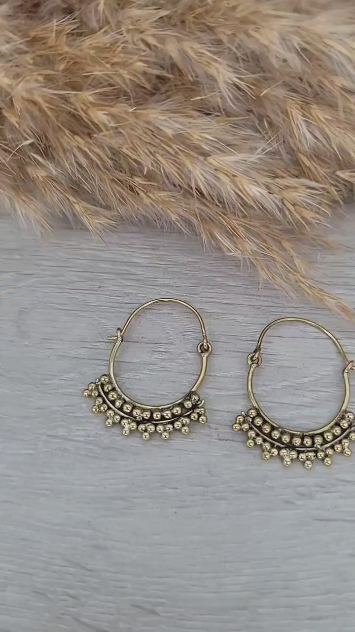 Golden bali hoops / Dainty hoops / Cute gift / Brass hoops / Ethnic / Festival / Wedding / Pretty