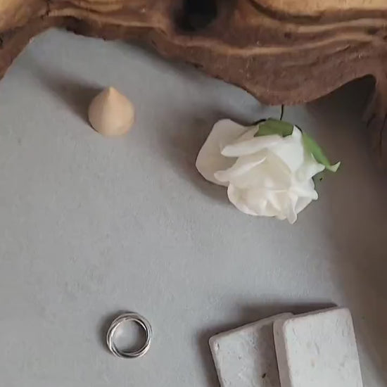 Five Band Silver Ring | Minimalist Stacked Statement Jewelry