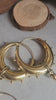 Brass Tribal Hoop Earrings: Chunky Golden Bohemian Jewelry