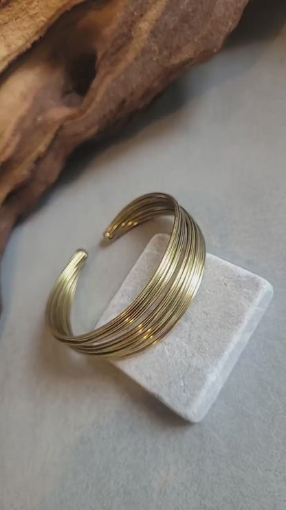 Brass bracelet / Detailed bracelet / Bangle  Cuff / Simple / Minimal / Minimalist jewellery / Gift / Ethnic
