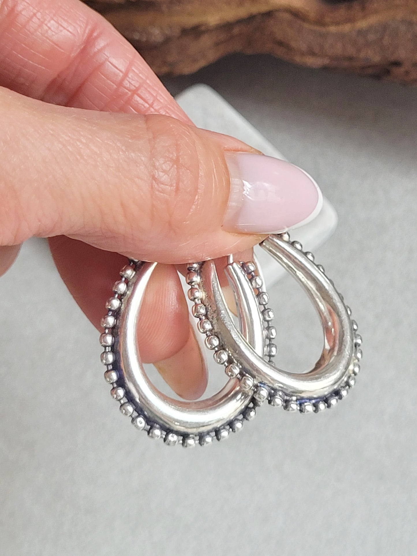 Silver hoops / Chunky hoops / Silver earrings / Gift / Bohemian / Small hoops / Large hoops / Hippie / Pretty