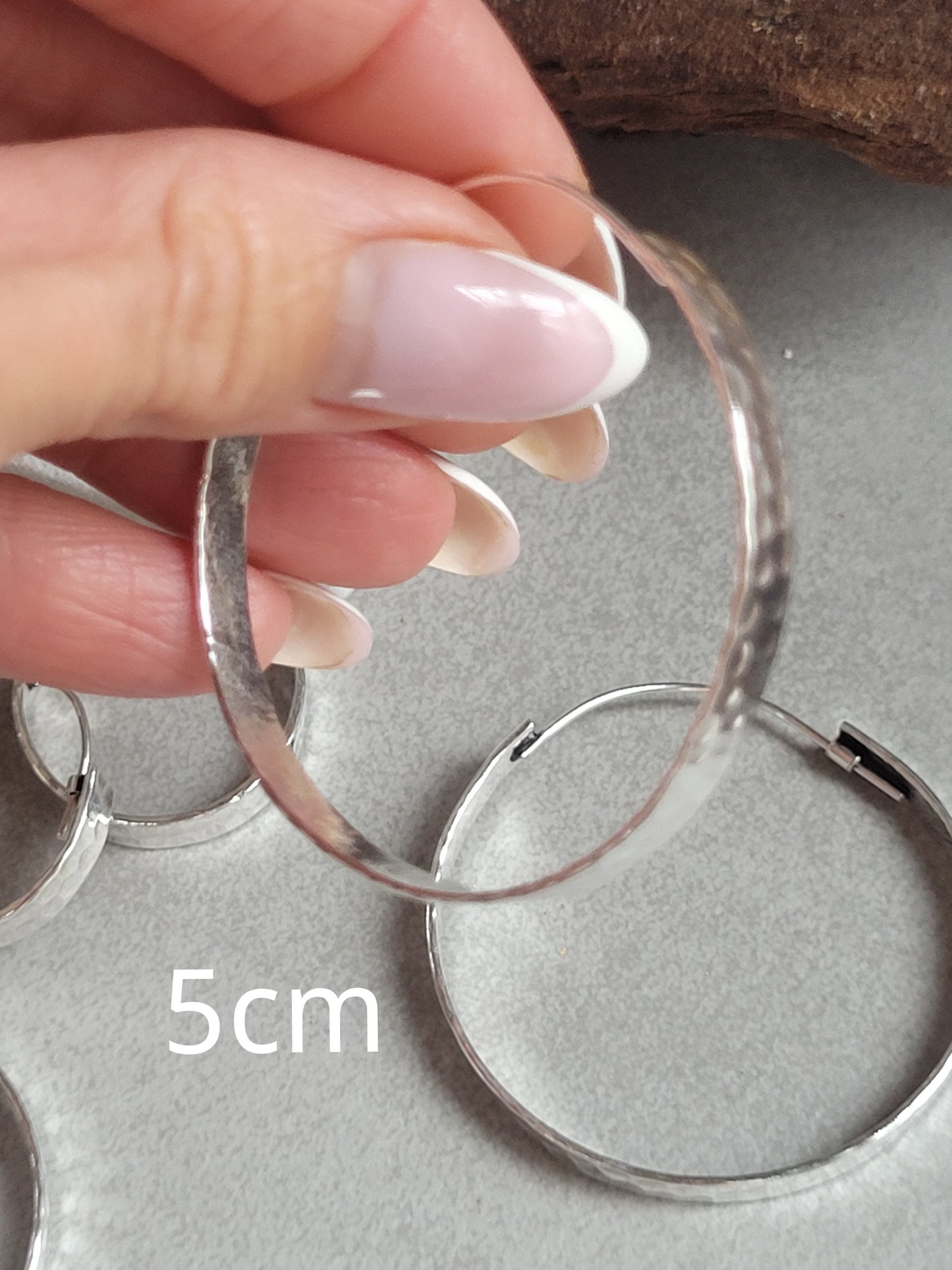 Silver hammered hoops / Hoop earrings / Small hoops / Large hoops / Hippie / Unique / Hoops