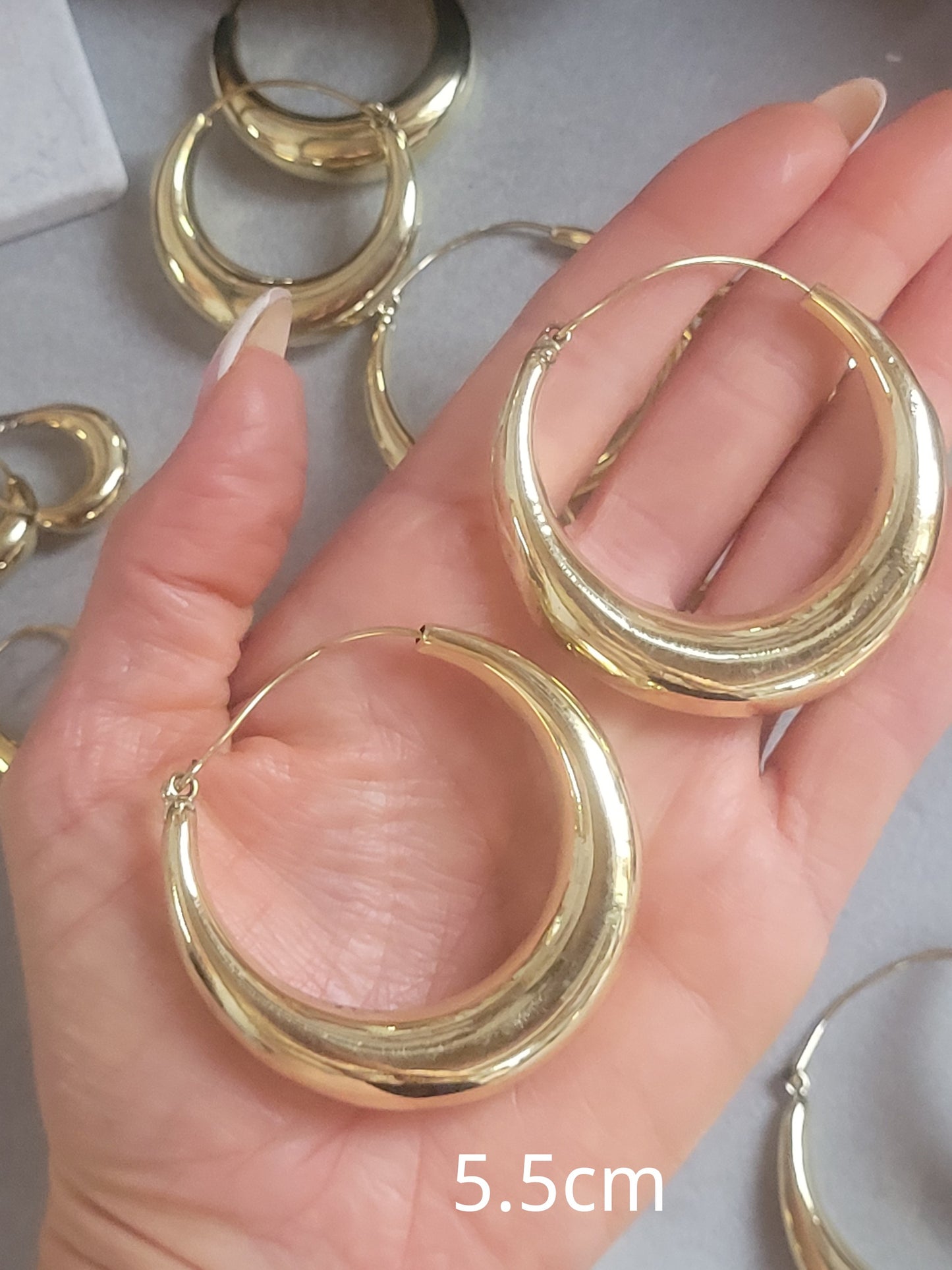 Brass hoop earrings / Classic hoops / Chunky earrings/ Simple jewellery / Unique / Hippie / Free shipping