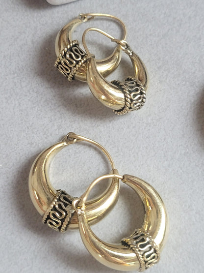 Golden hoops / Large hoops / Small hoops / Gypsy  / Boho / Tribal  / Ethnic  / Golden jewellery  / Bohemian