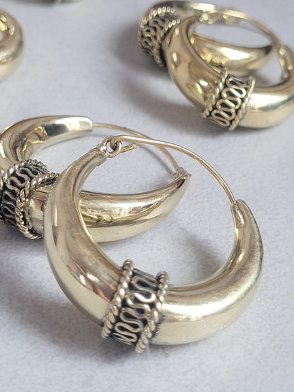 Golden hoops / Large hoops / Small hoops / Gypsy  / Boho / Tribal  / Ethnic  / Golden jewellery  / Bohemian