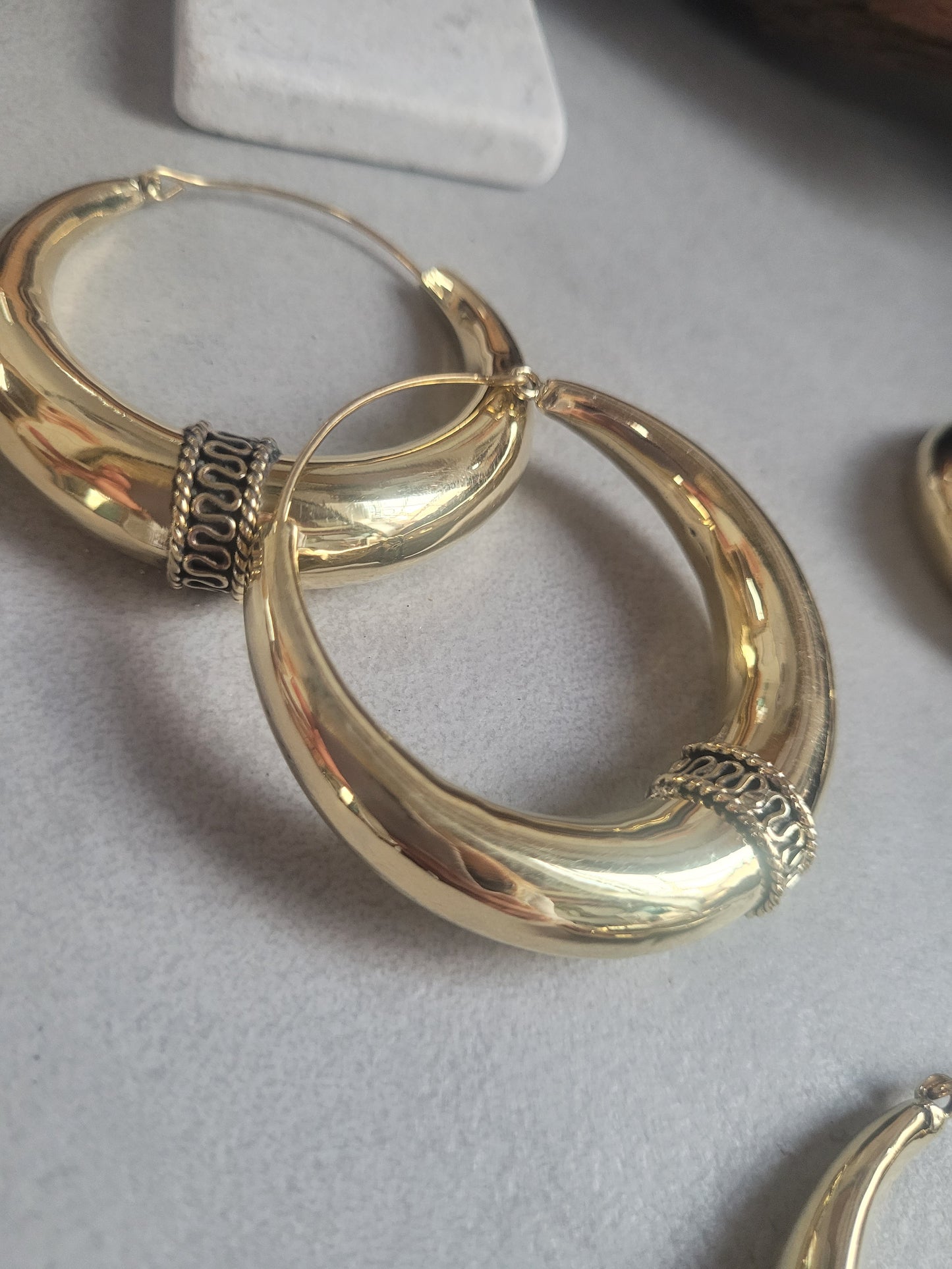 Golden hoops / Large hoops / Detailed hoops / Gypsy  / Boho / Tribal  / Ethnic  / Golden jewellery  / Bohemian / Brass hoops / Bali hoops