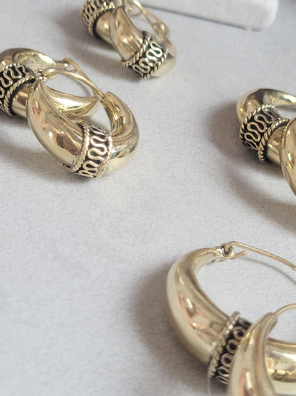 Golden hoops / Large hoops / Small hoops / Gypsy  / Boho / Tribal  / Ethnic  / Golden jewellery  / Bohemian