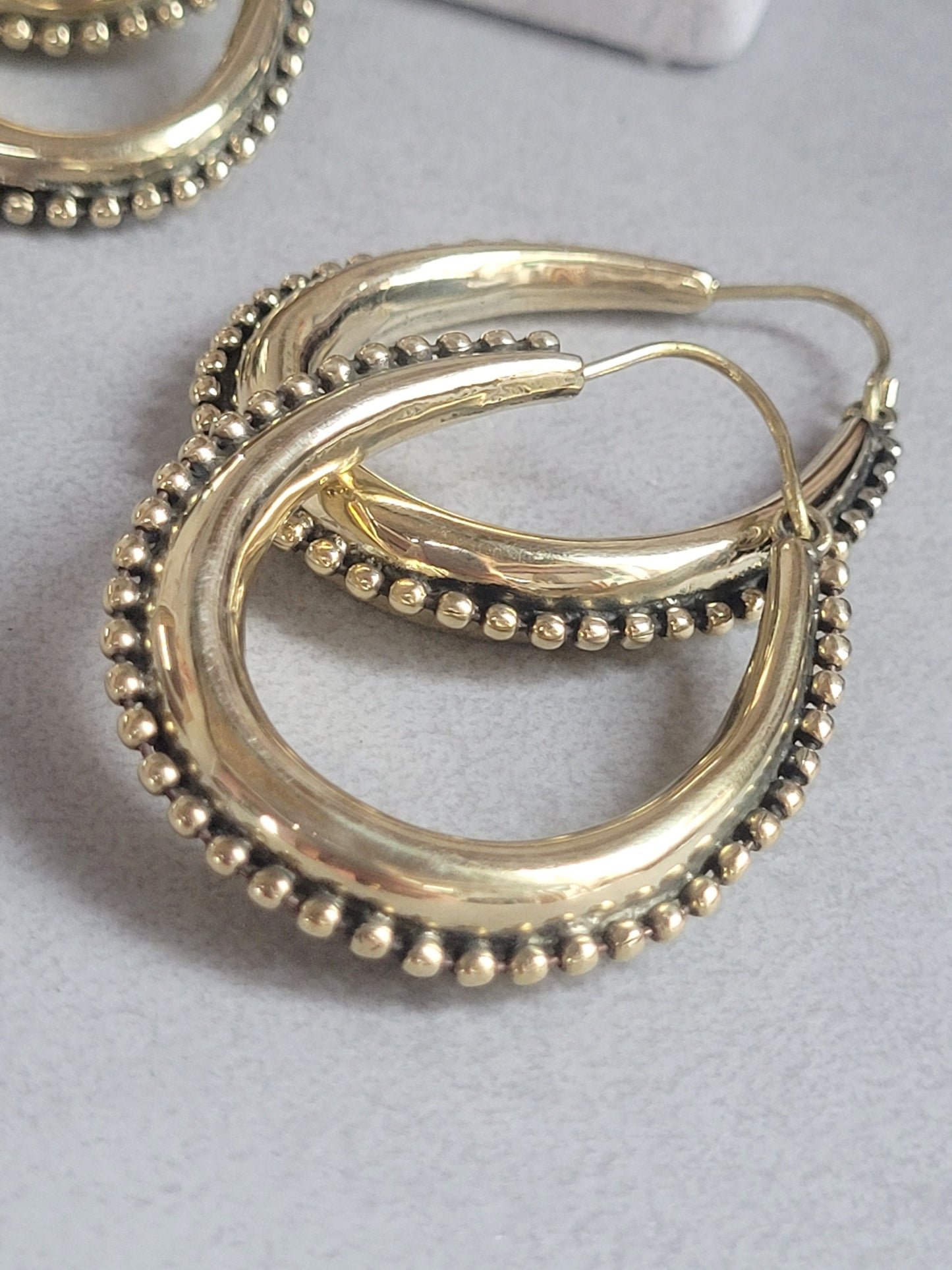 Golden hoops / Chunky hoops / Brass earrings / Gift / Bohemian / Small hoops / Large hoops / Hippie / Pretty