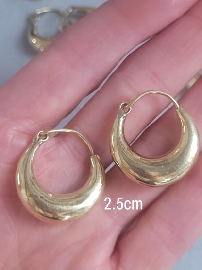Brass hoop earrings / Classic hoops / Chunky earrings/ Simple jewellery / Unique / Hippie / Free shipping
