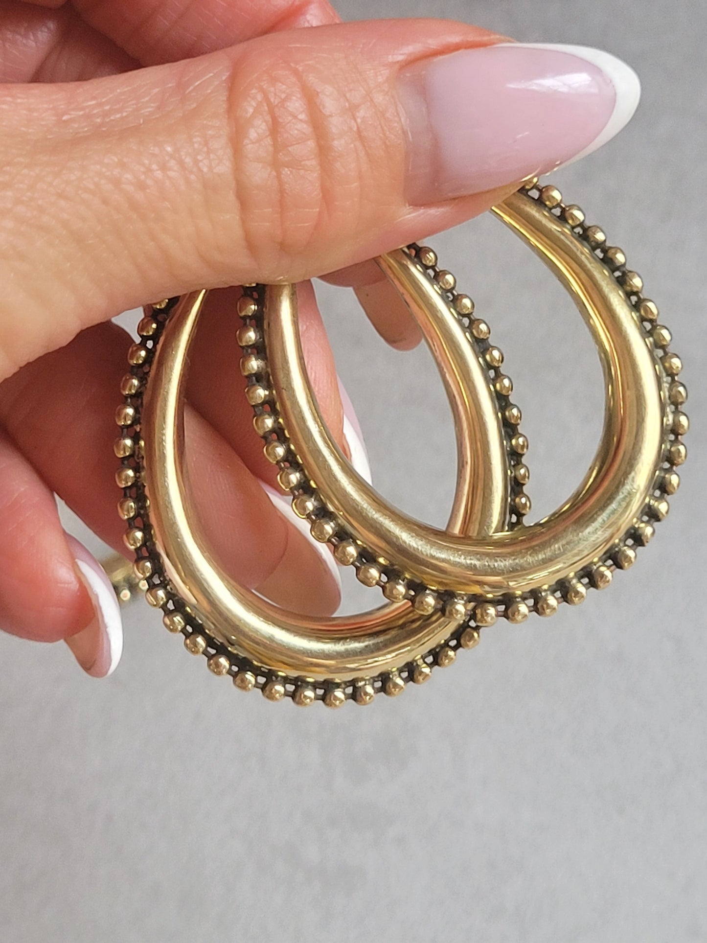 Golden hoops / Chunky hoops / Brass earrings / Gift / Bohemian / Small hoops / Large hoops / Hippie / Pretty